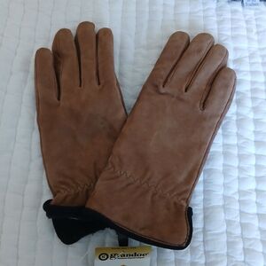 Women's Tan Leather Gloves